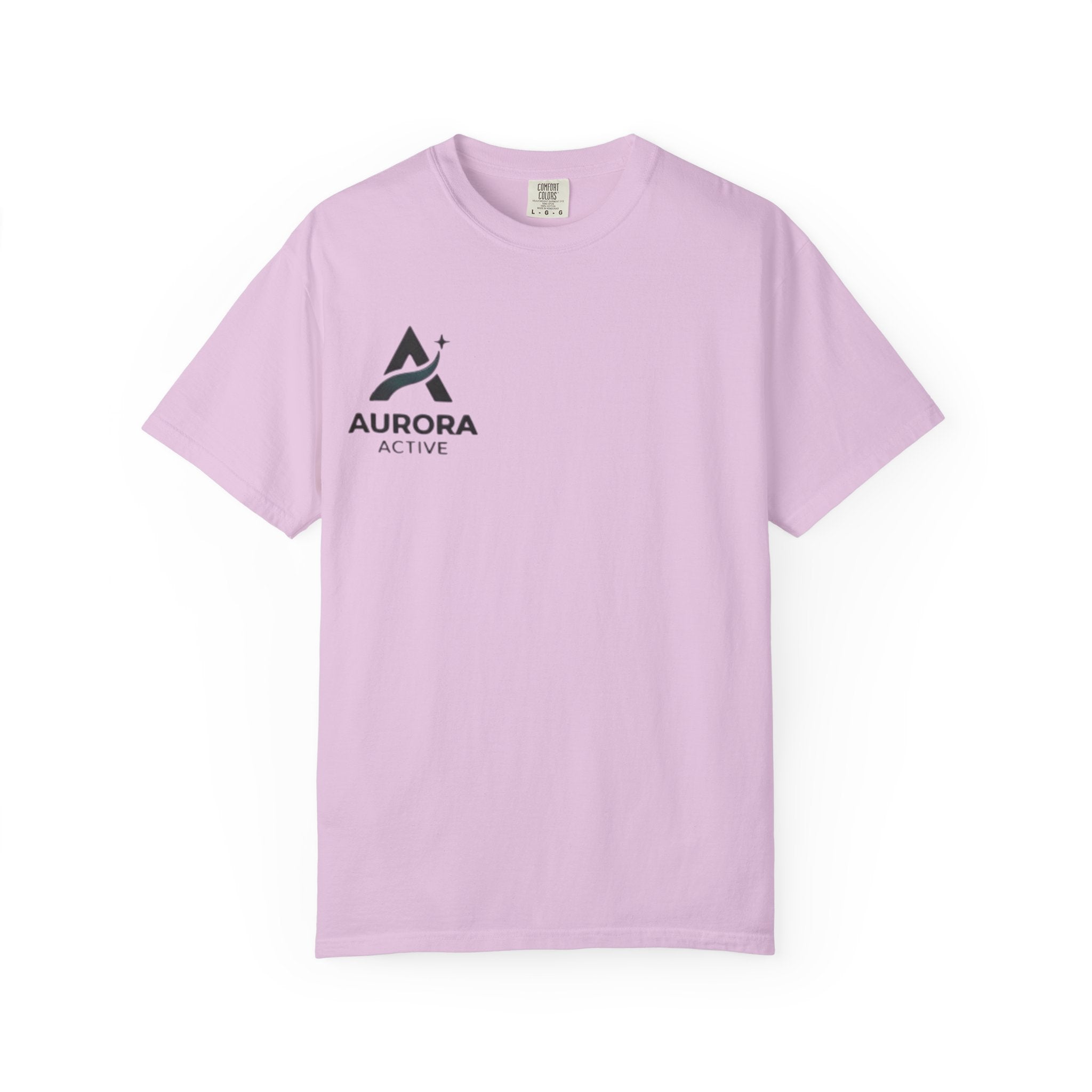Aurora Active Logo T-Shirt — Minimal Athletic Tee with Back Wave Design