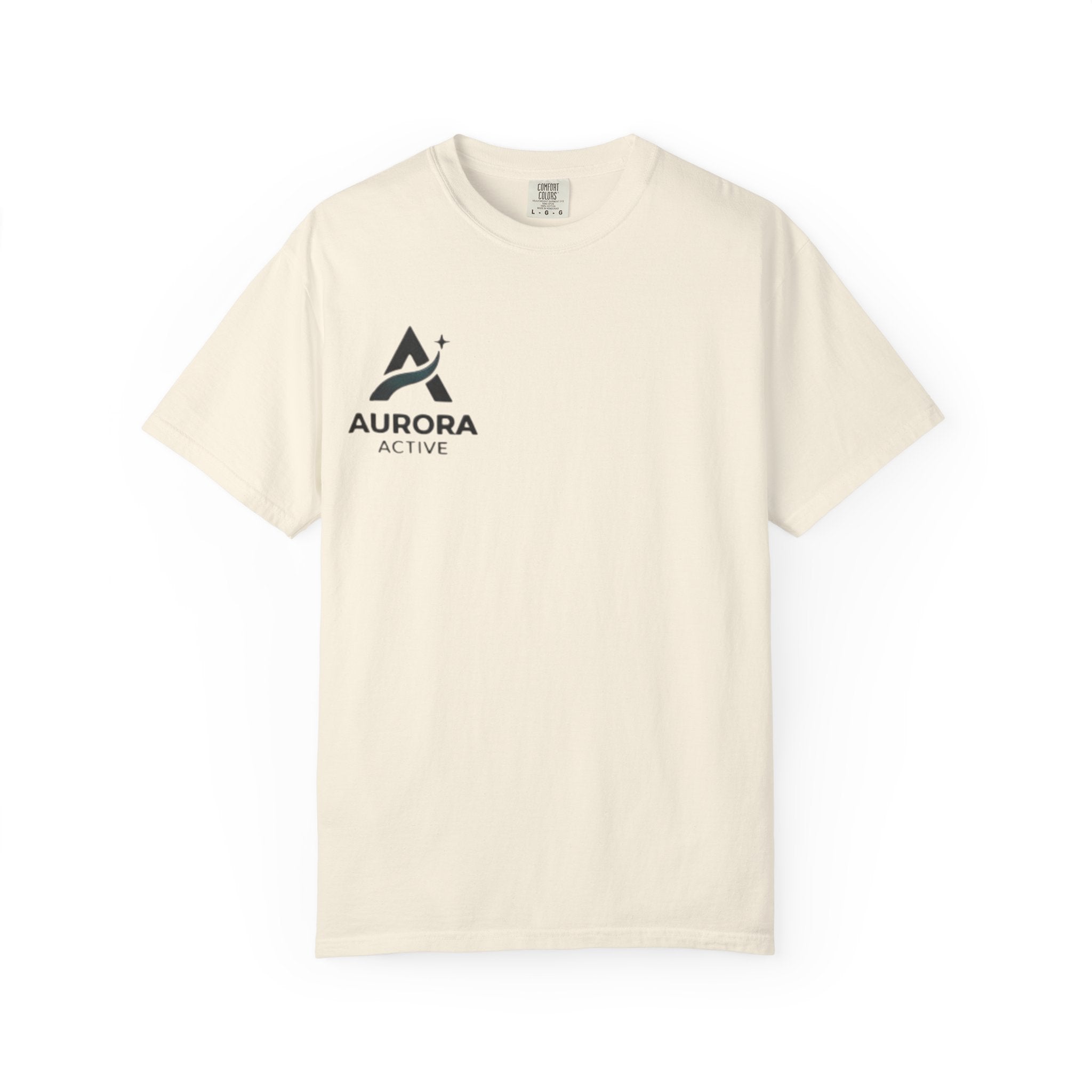 Aurora Active Logo T-Shirt — Minimal Athletic Tee with Back Wave Design