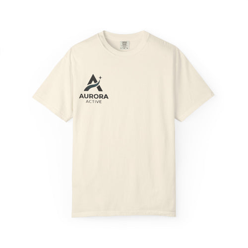 Aurora Active Logo T-Shirt — Minimal Athletic Tee with Back Wave Design