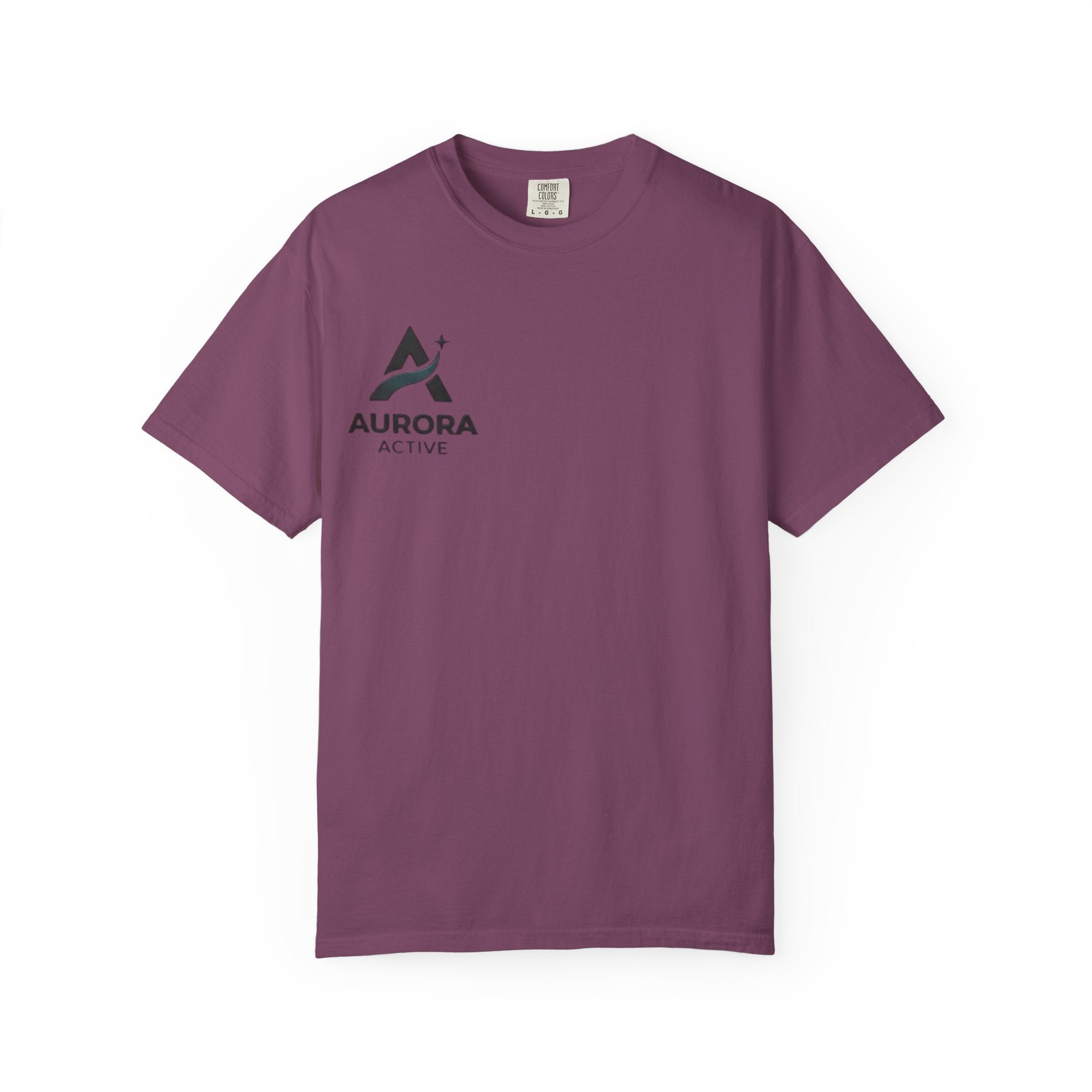 Aurora Active Logo T-Shirt — Minimal Athletic Tee with Back Wave Design