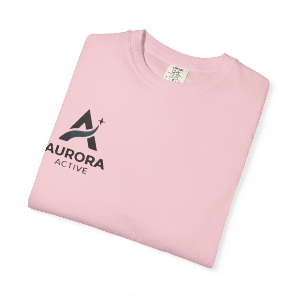 Aurora Active Logo T-Shirt — Minimal Athletic Tee with Back Wave Design