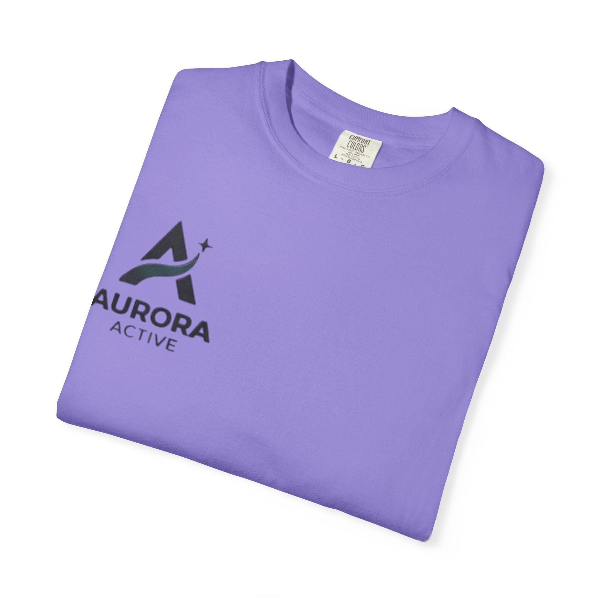 Aurora Active Logo T-Shirt — Minimal Athletic Tee with Back Wave Design
