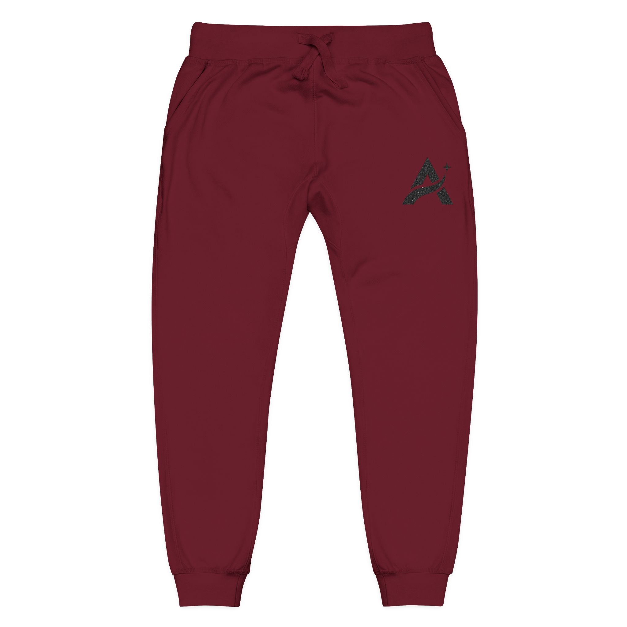 Embroidered A-Star Joggers – Minimal Logo Fleece Sweatpants