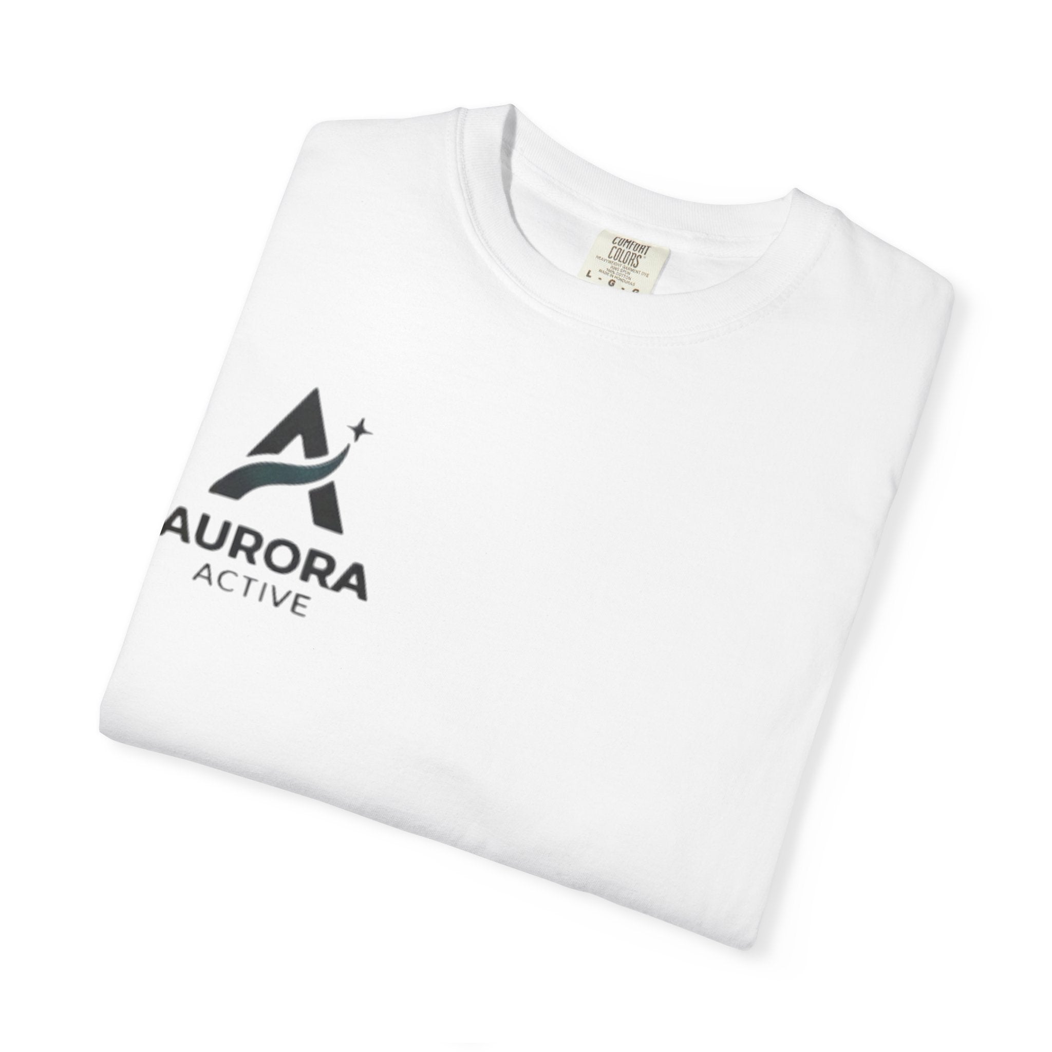 Aurora Active Logo T-Shirt — Minimal Athletic Tee with Back Wave Design