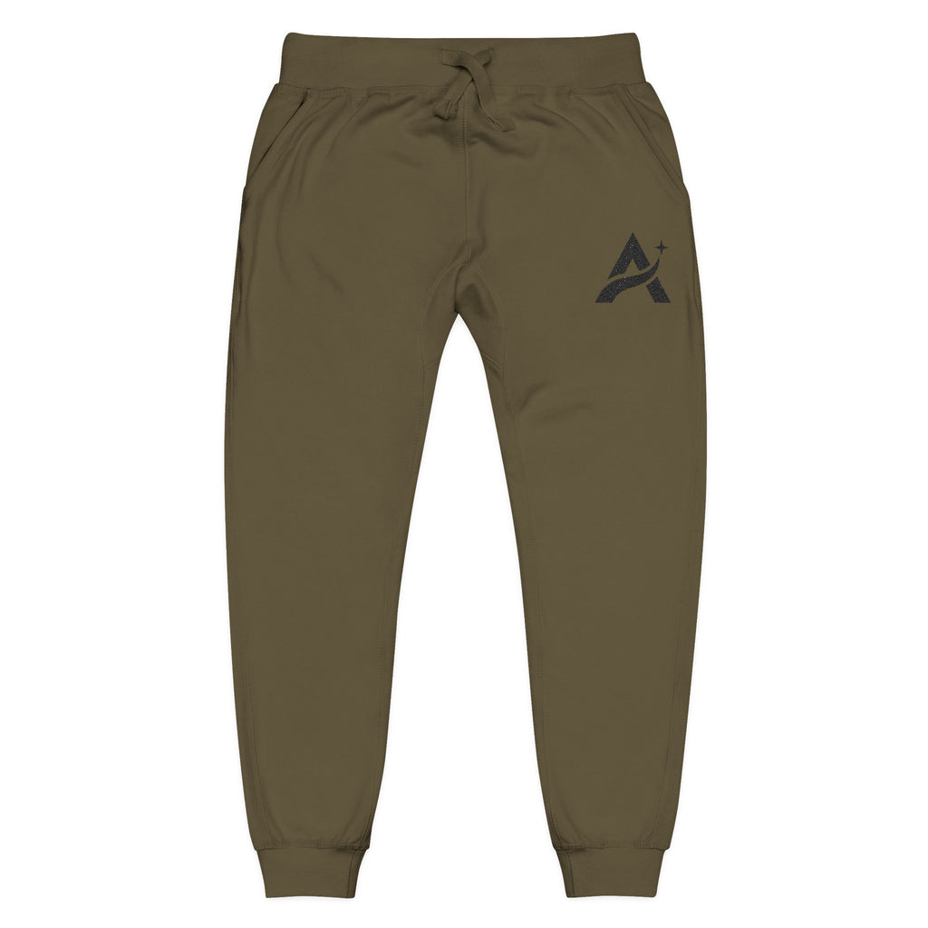 Embroidered A-Star Joggers – Minimal Logo Fleece Sweatpants