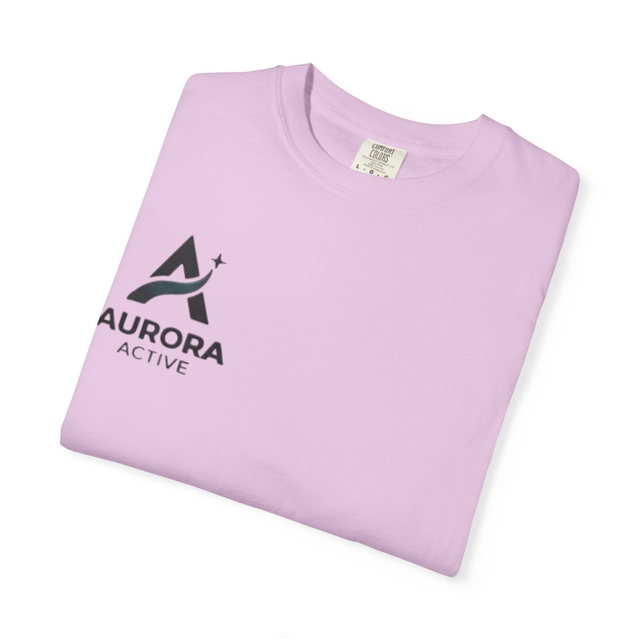 Aurora Active Logo T-Shirt — Minimal Athletic Tee with Back Wave Design