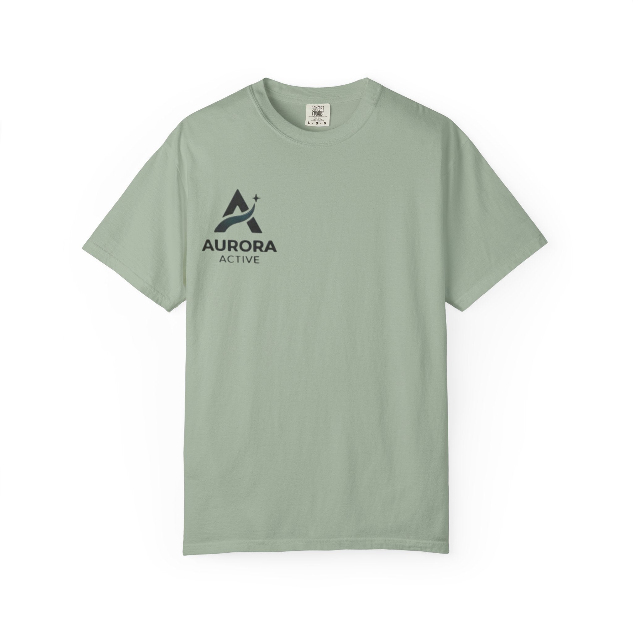 Aurora Active Logo T-Shirt — Minimal Athletic Tee with Back Wave Design