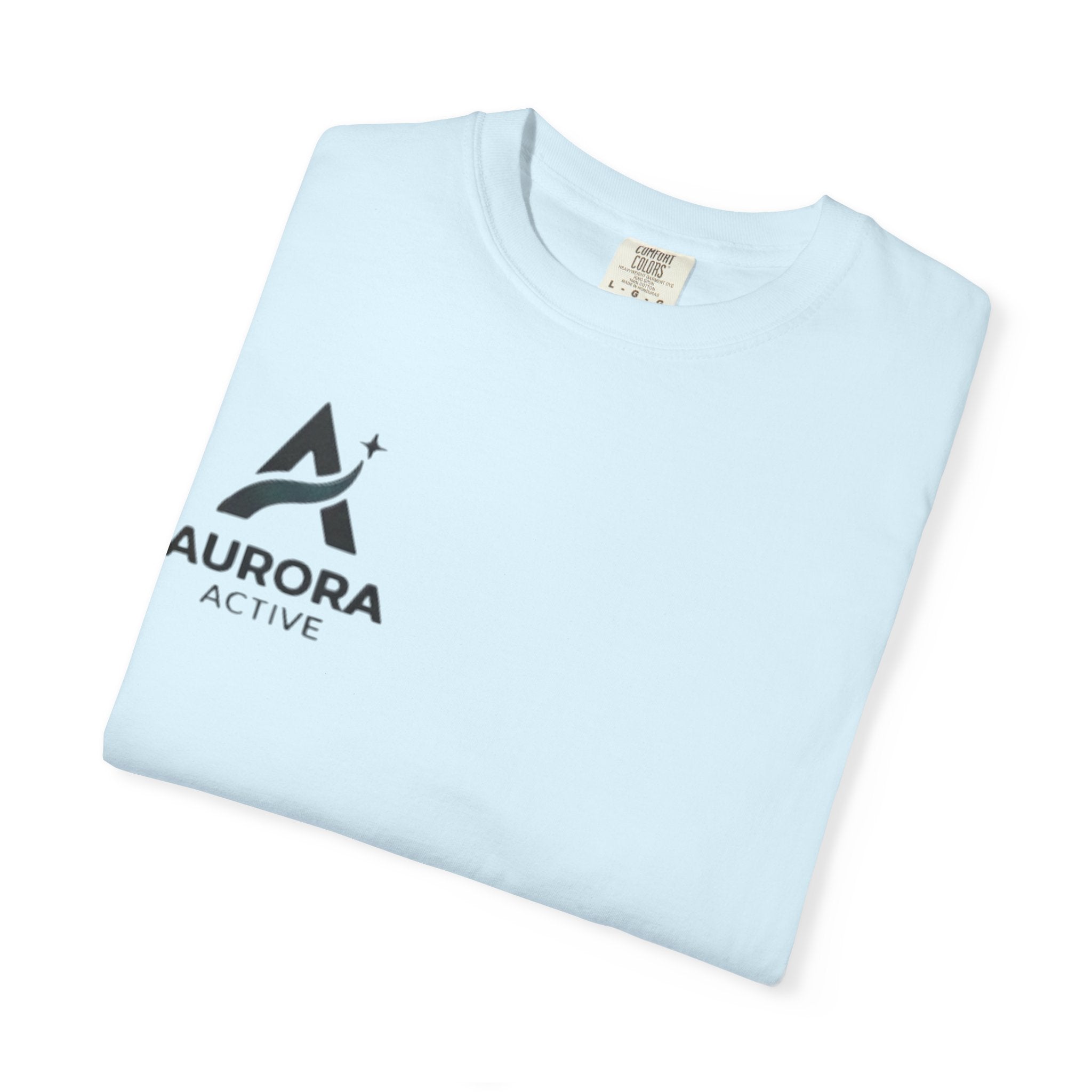 Aurora Active Logo T-Shirt — Minimal Athletic Tee with Back Wave Design