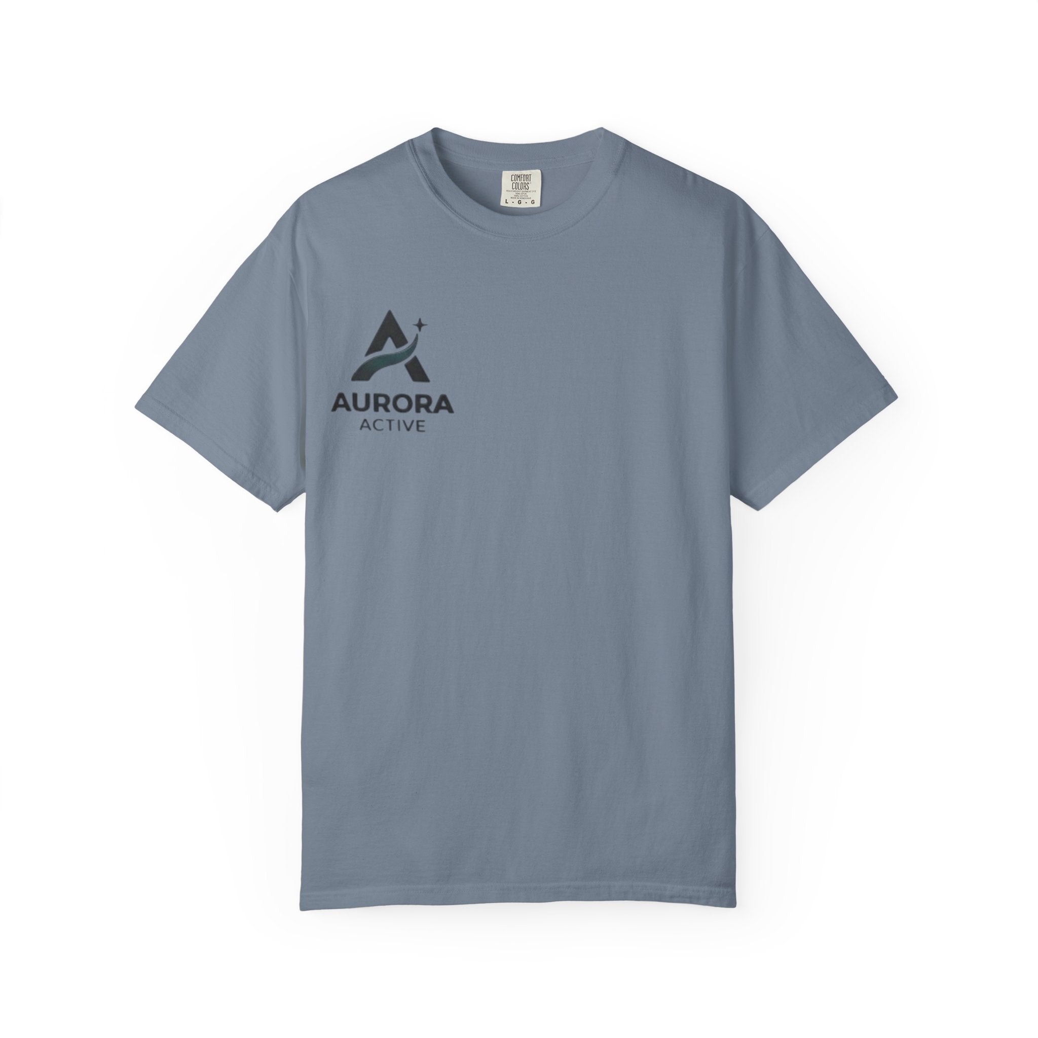 Aurora Active Logo T-Shirt — Minimal Athletic Tee with Back Wave Design