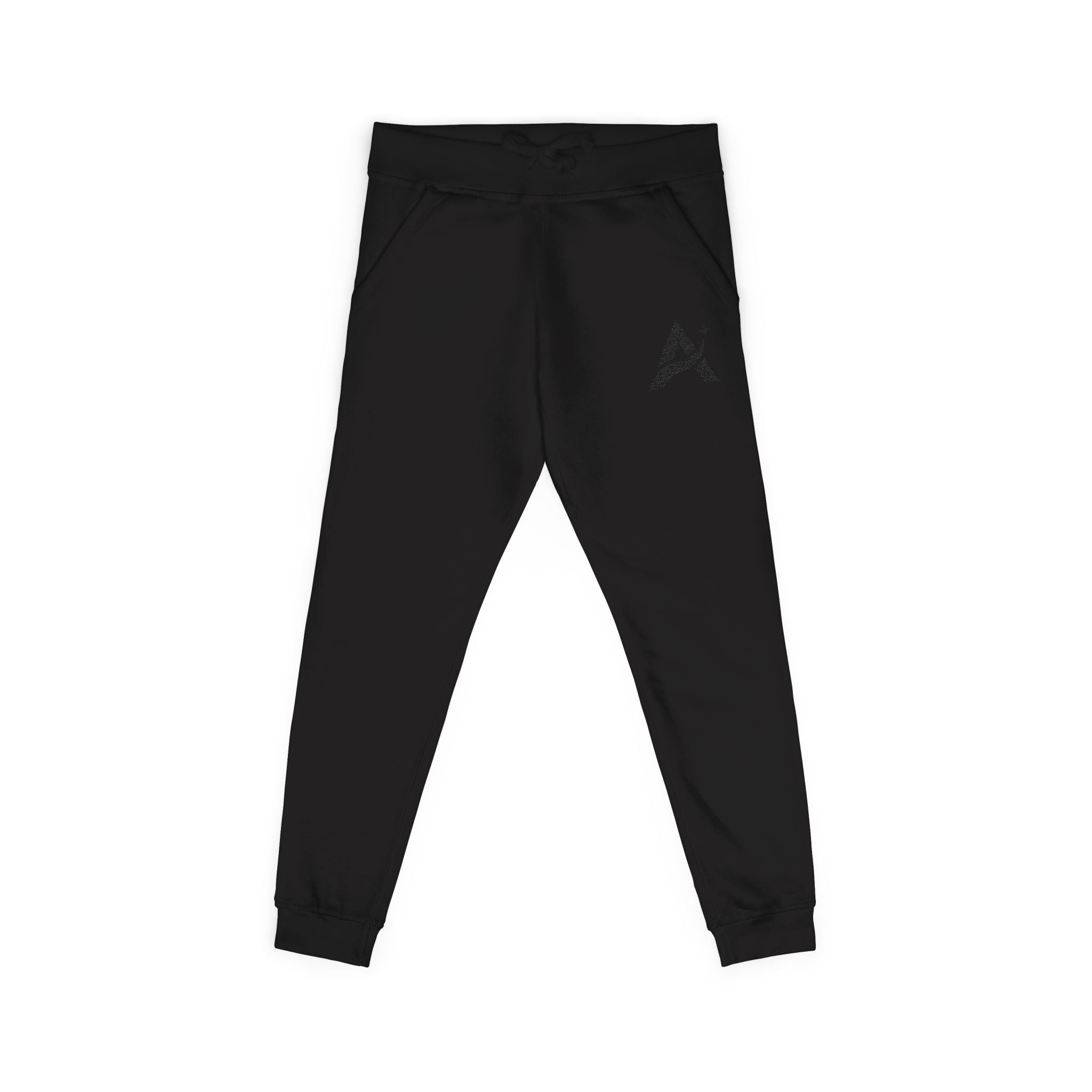 Embroidered A-Star Joggers – Minimal Logo Fleece Sweatpants
