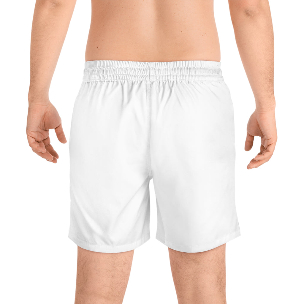 Aurora Active Men's Swim Shorts — Mid-Length Logo Beach Trunks