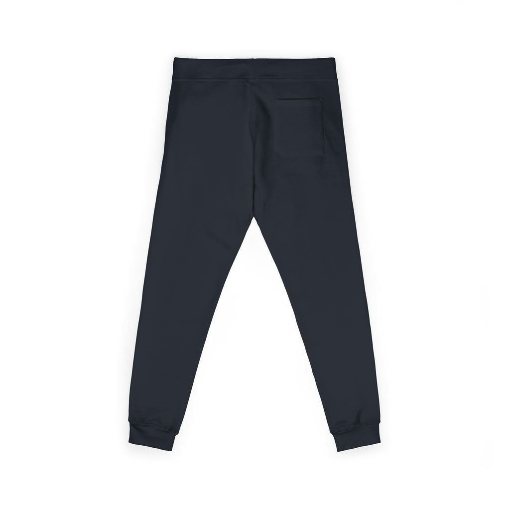 Embroidered Minimal Leaf Fleece Sweatpants — Cozy White Joggers