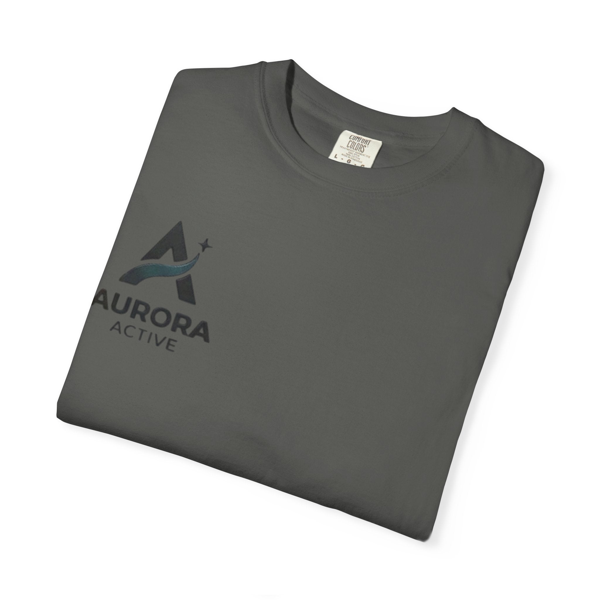Aurora Active Logo T-Shirt — Minimal Athletic Tee with Back Wave Design