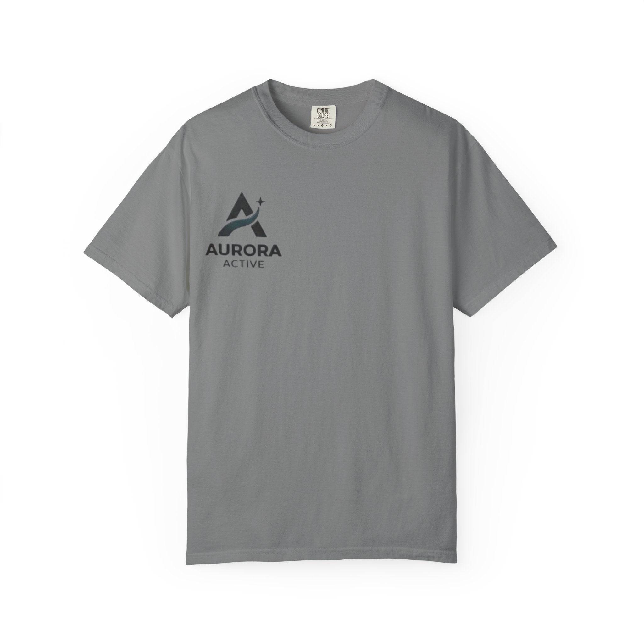 Aurora Active Logo T-Shirt — Minimal Athletic Tee with Back Wave Design