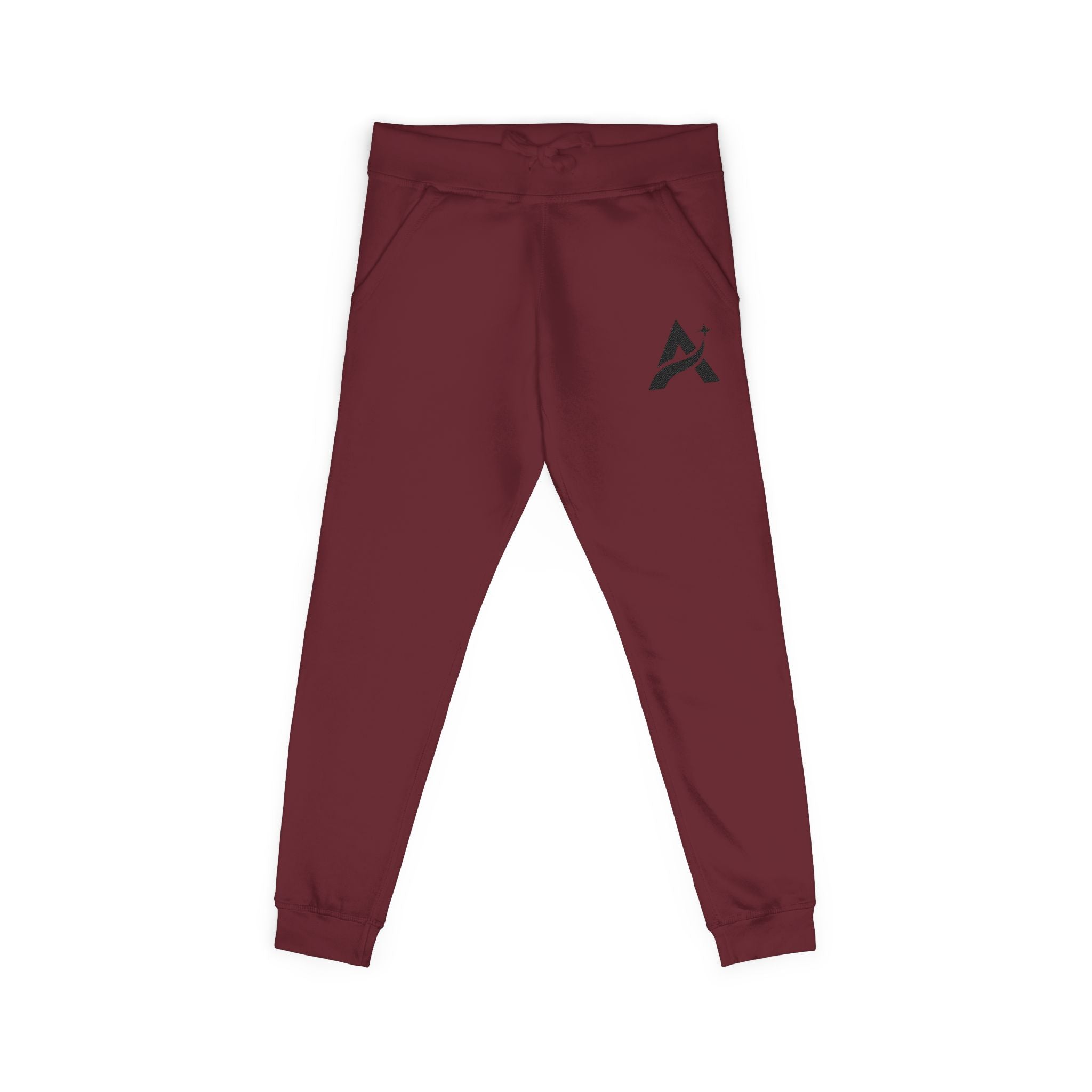 Embroidered A-Star Joggers – Minimal Logo Fleece Sweatpants