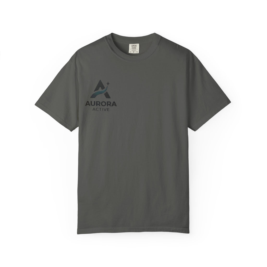 Aurora Active Logo T-Shirt — Minimal Athletic Tee with Back Wave Design
