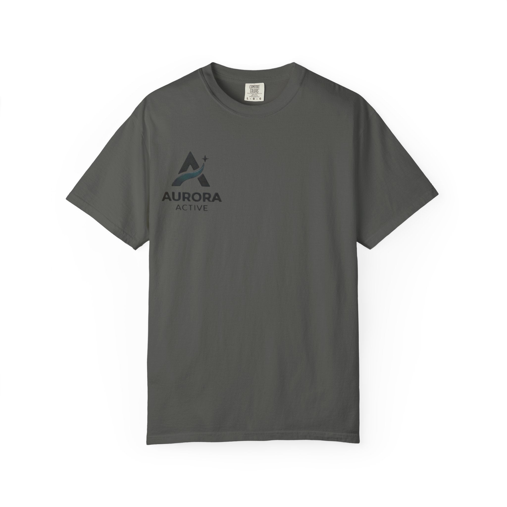 Aurora Active Logo T-Shirt — Minimal Athletic Tee with Back Wave Design