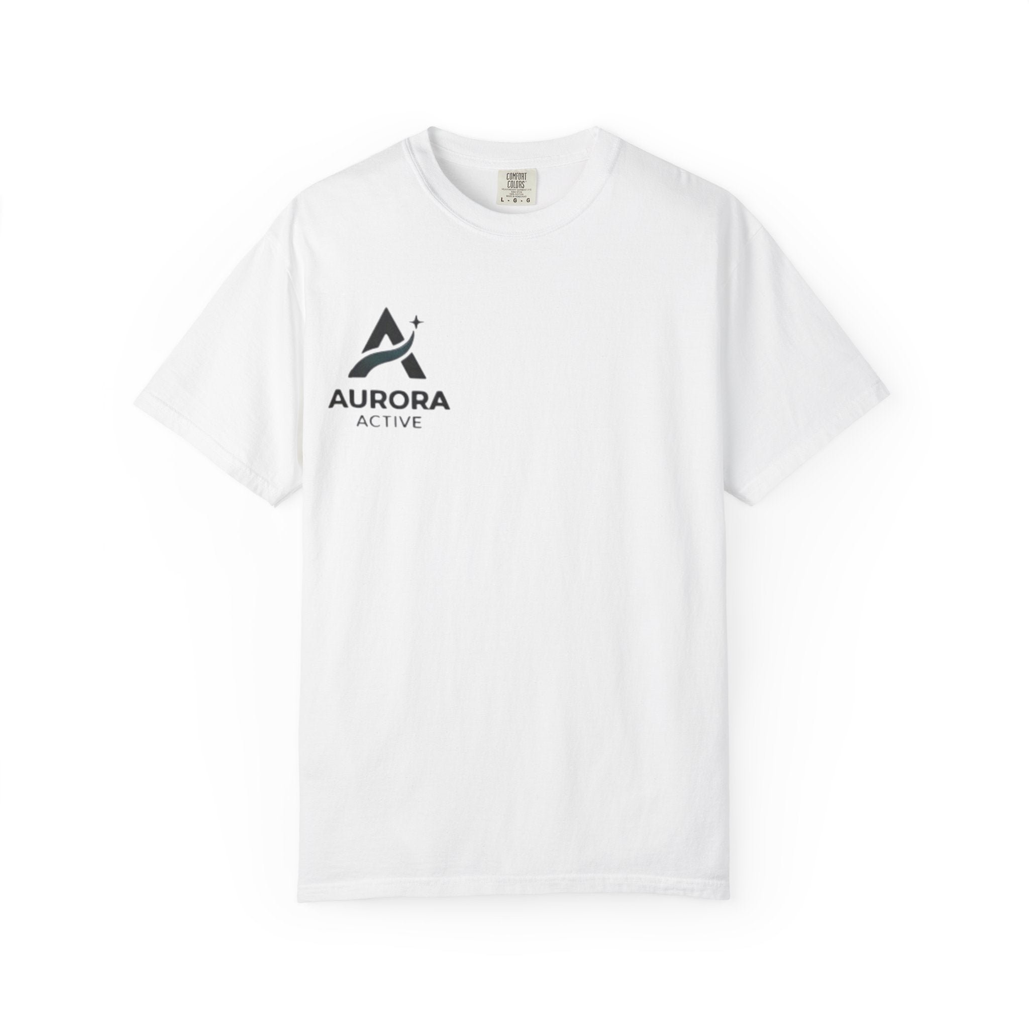 Aurora Active Logo T-Shirt — Minimal Athletic Tee with Back Wave Design