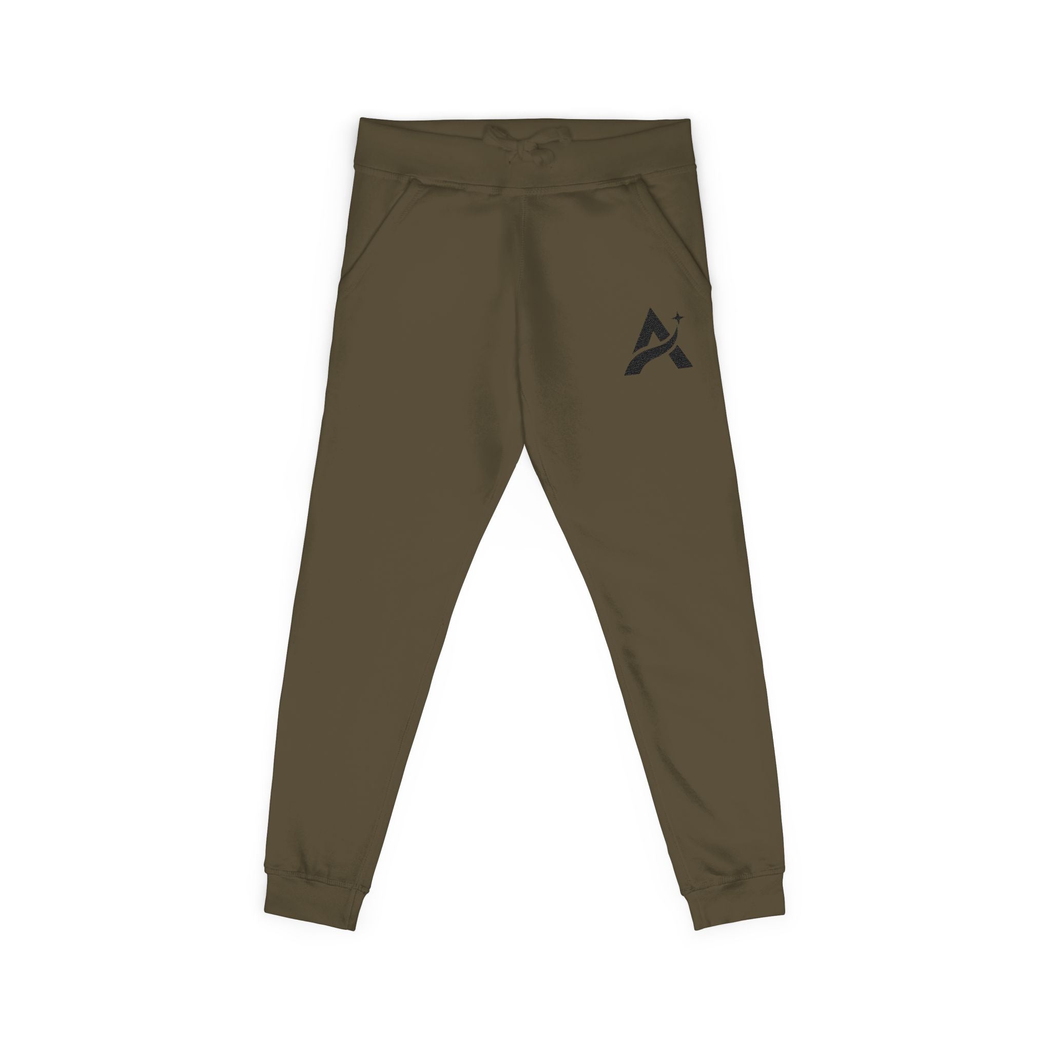 Embroidered A-Star Joggers – Minimal Logo Fleece Sweatpants