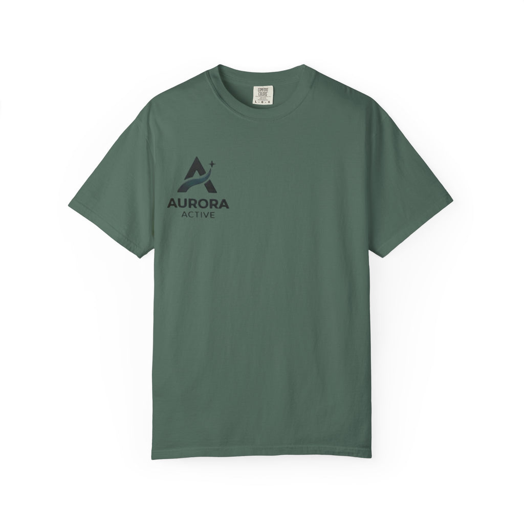 Aurora Active Logo T-Shirt — Minimal Athletic Tee with Back Wave Design