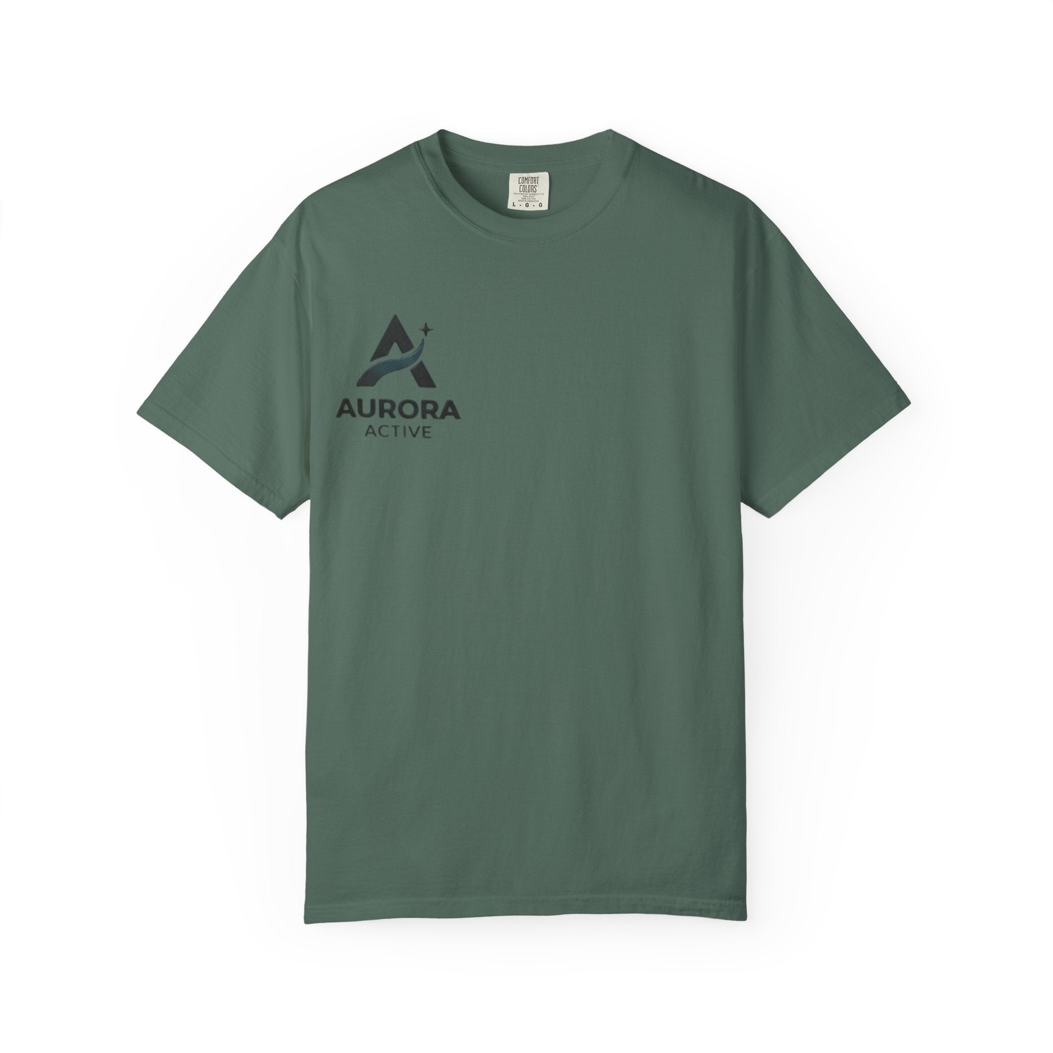 Aurora Active Logo T-Shirt — Minimal Athletic Tee with Back Wave Design
