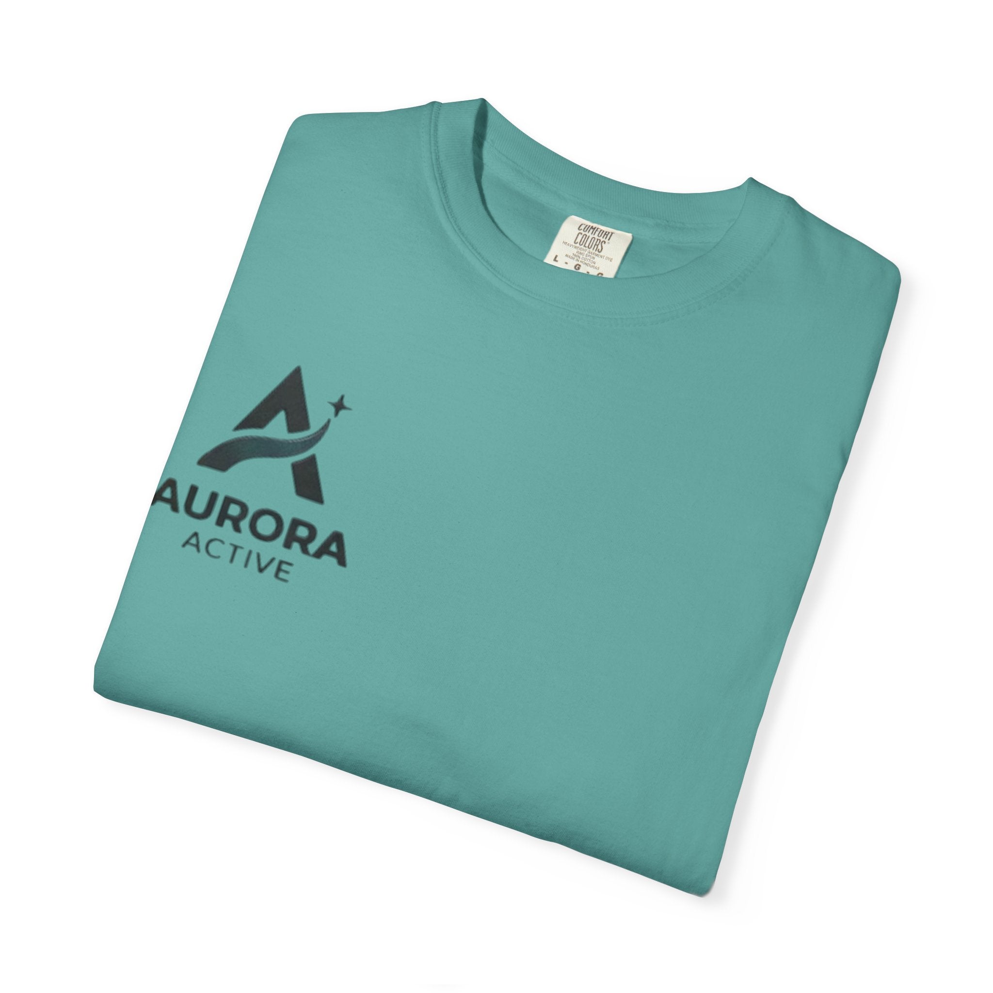 Aurora Active Logo T-Shirt — Minimal Athletic Tee with Back Wave Design