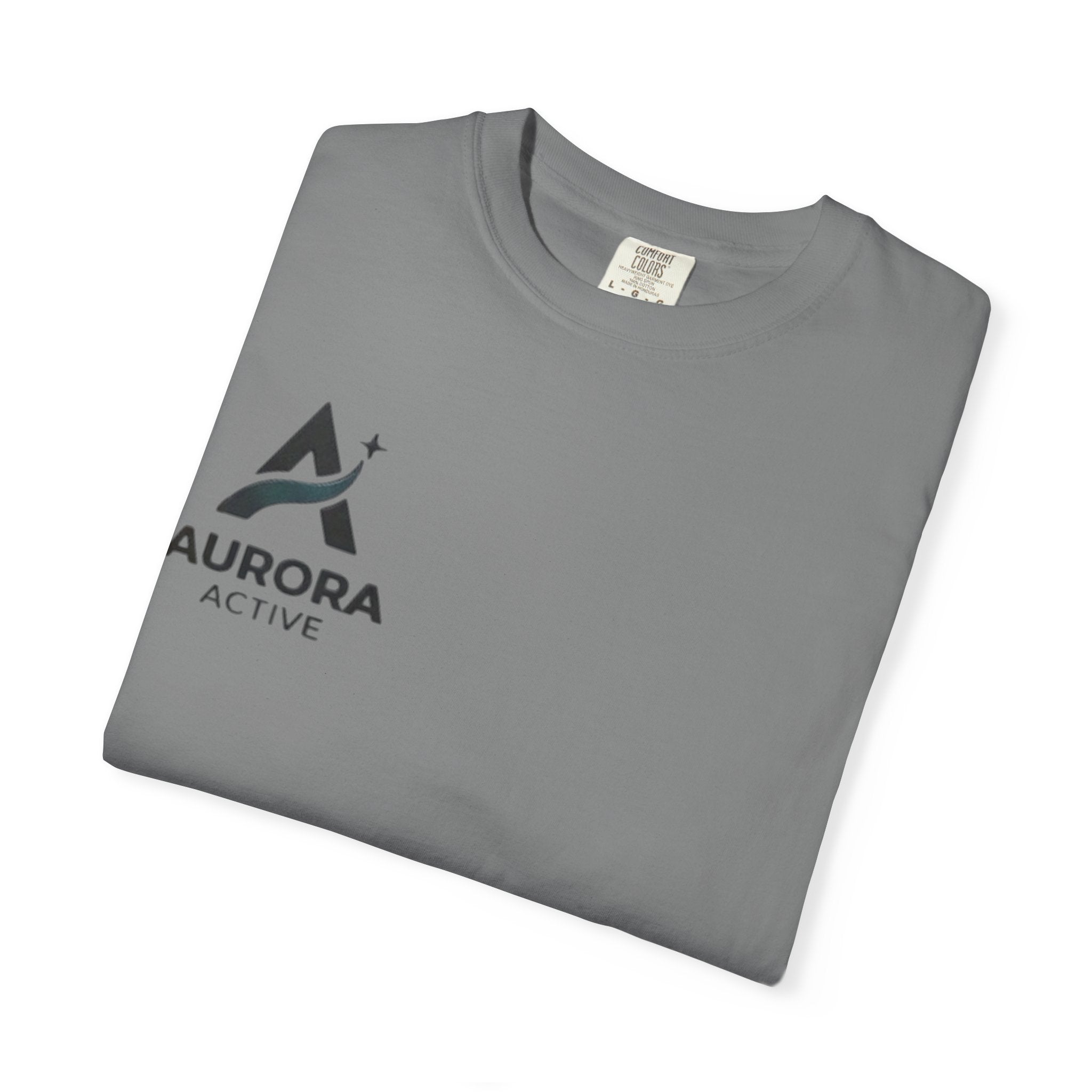 Aurora Active Logo T-Shirt — Minimal Athletic Tee with Back Wave Design