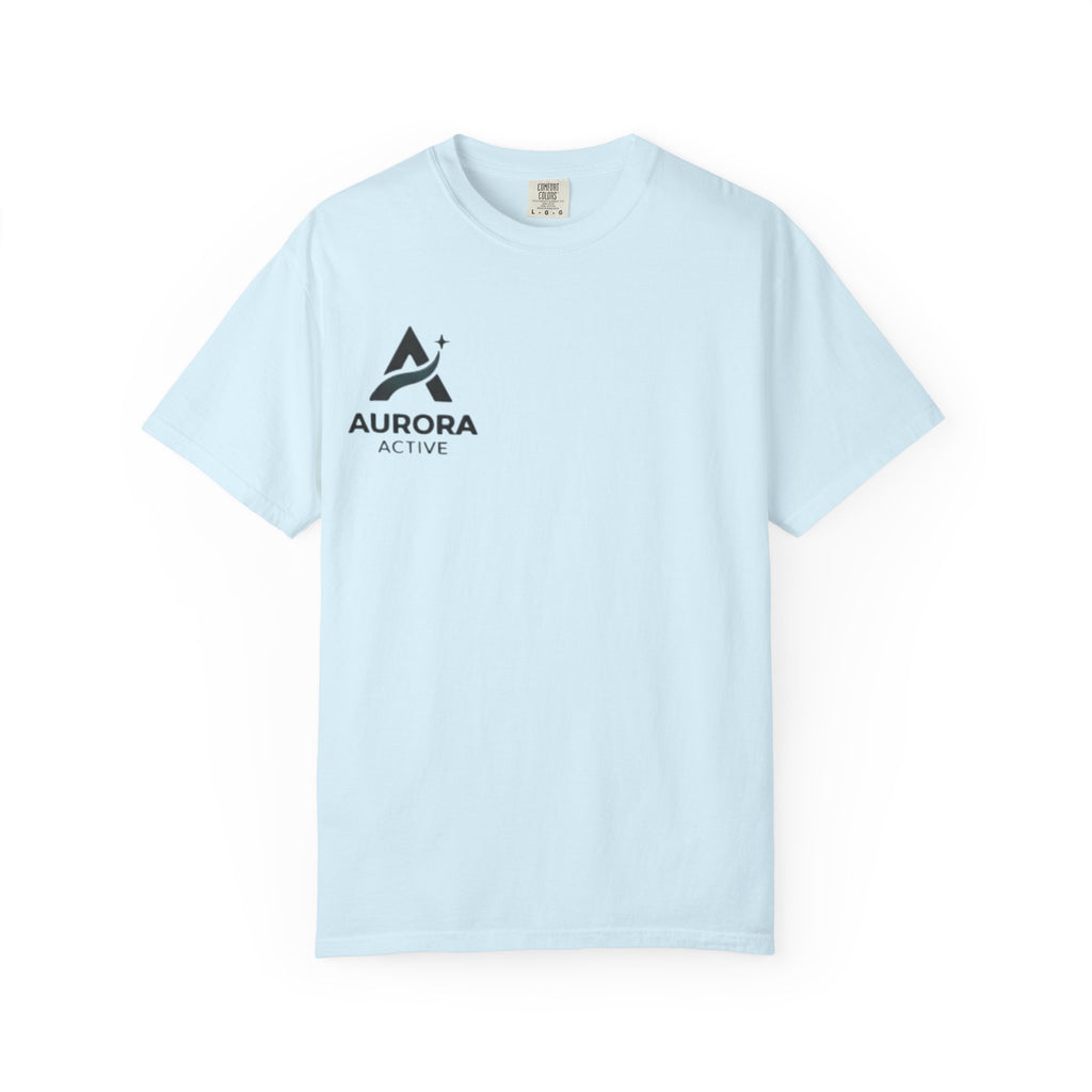 Aurora Active Logo T-Shirt — Minimal Athletic Tee with Back Wave Design