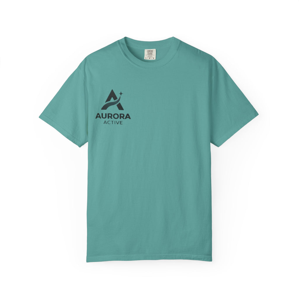 Aurora Active Logo T-Shirt — Minimal Athletic Tee with Back Wave Design