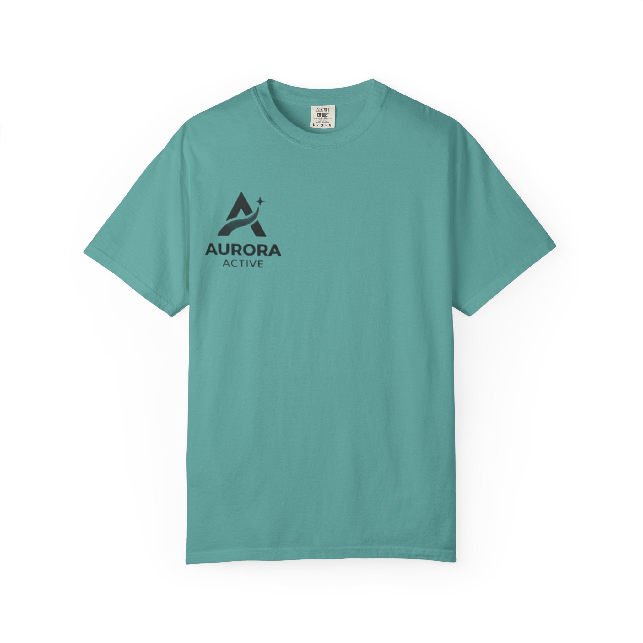 Aurora Active Logo T-Shirt — Minimal Athletic Tee with Back Wave Design