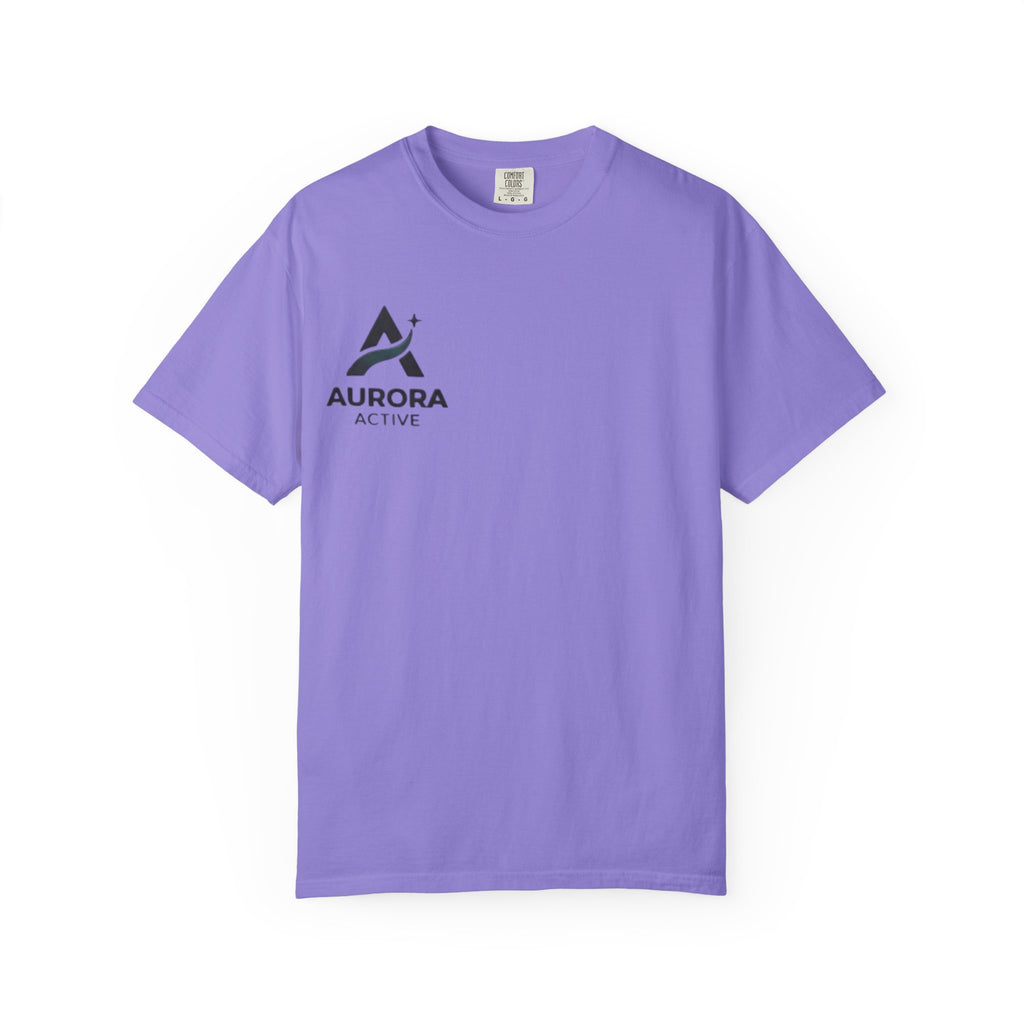 Aurora Active Logo T-Shirt — Minimal Athletic Tee with Back Wave Design