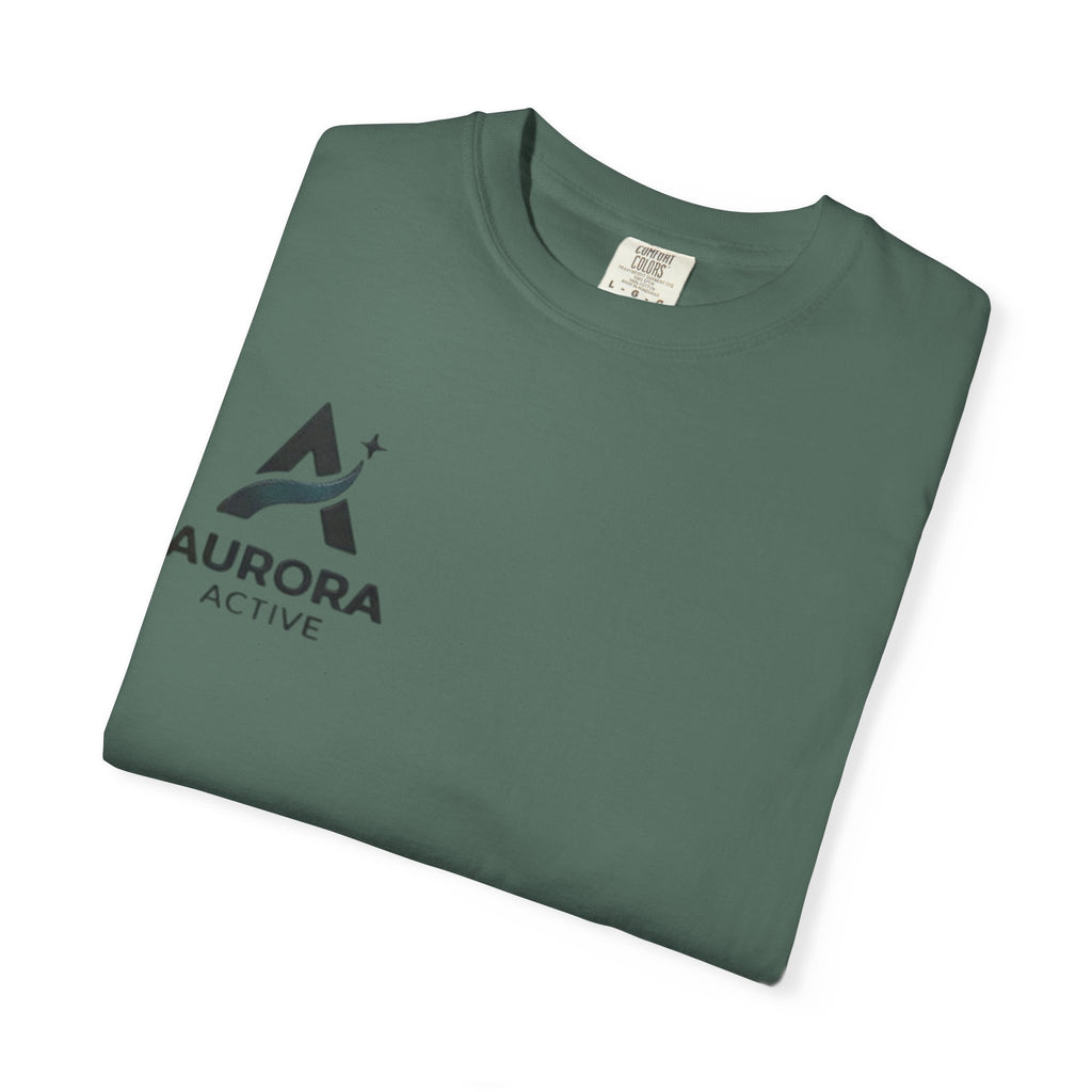 Aurora Active Logo T-Shirt — Minimal Athletic Tee with Back Wave Design