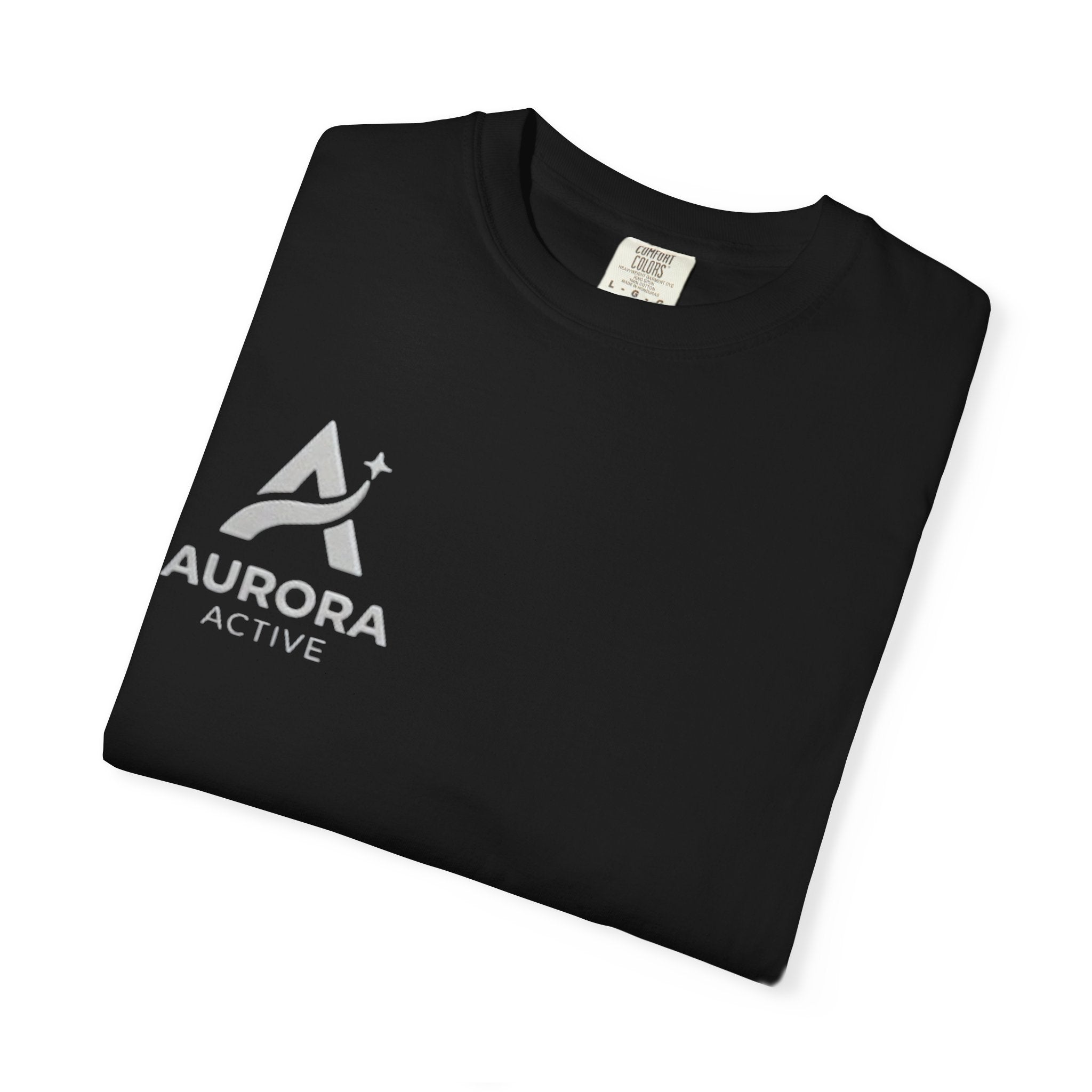 Aurora Active Logo T-Shirt — Minimal Athletic Tee with Back Wave Design