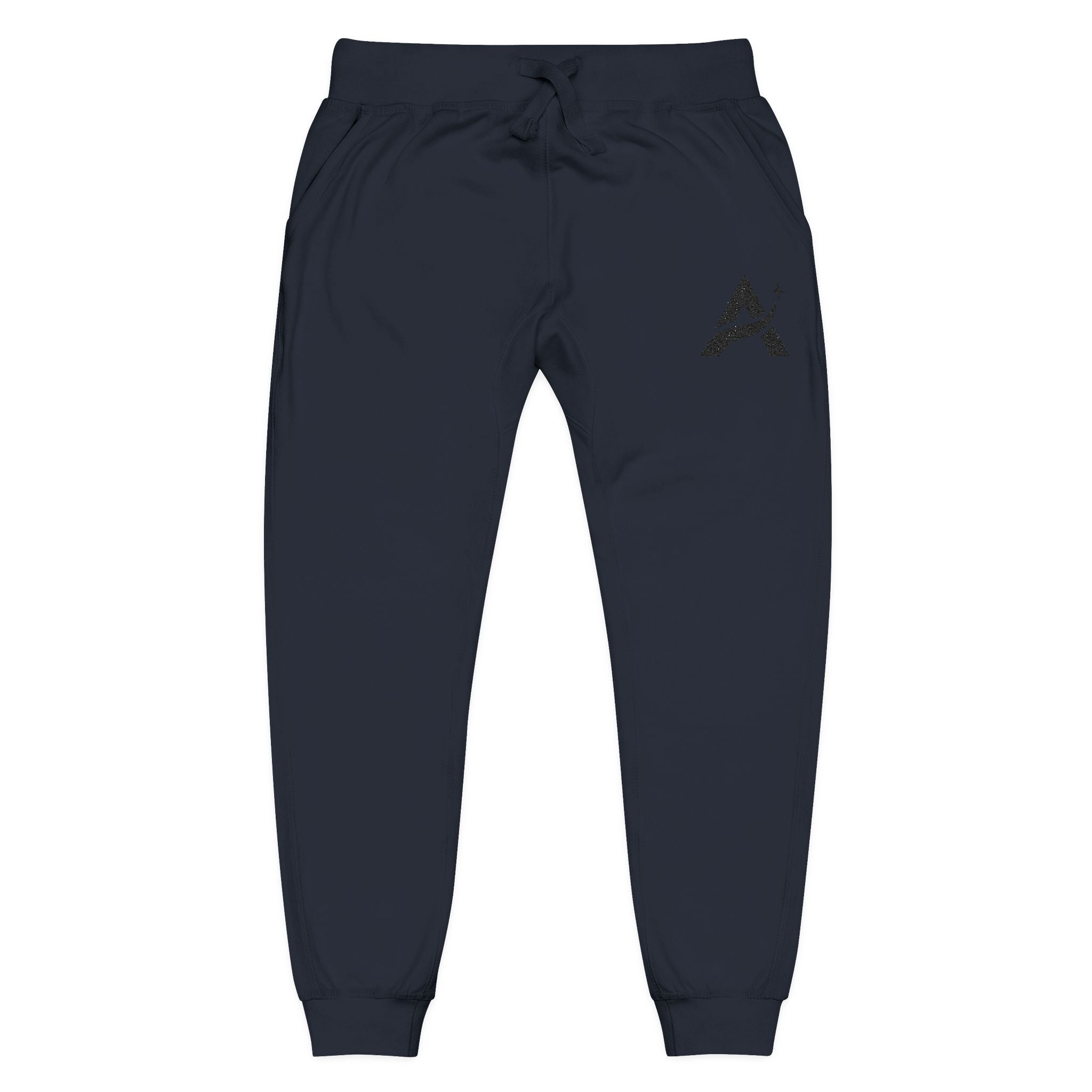 Embroidered A-Star Joggers – Minimal Logo Fleece Sweatpants