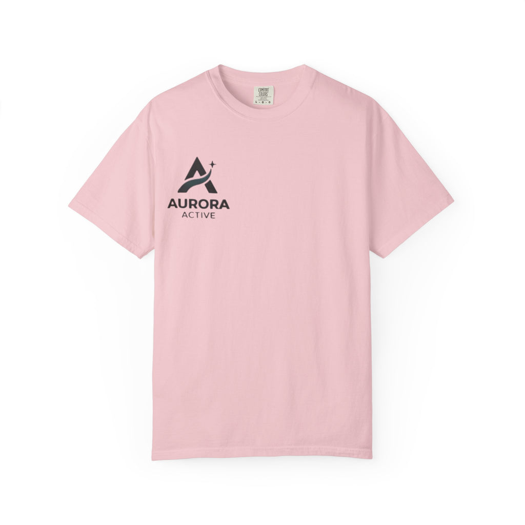 Aurora Active Logo T-Shirt — Minimal Athletic Tee with Back Wave Design