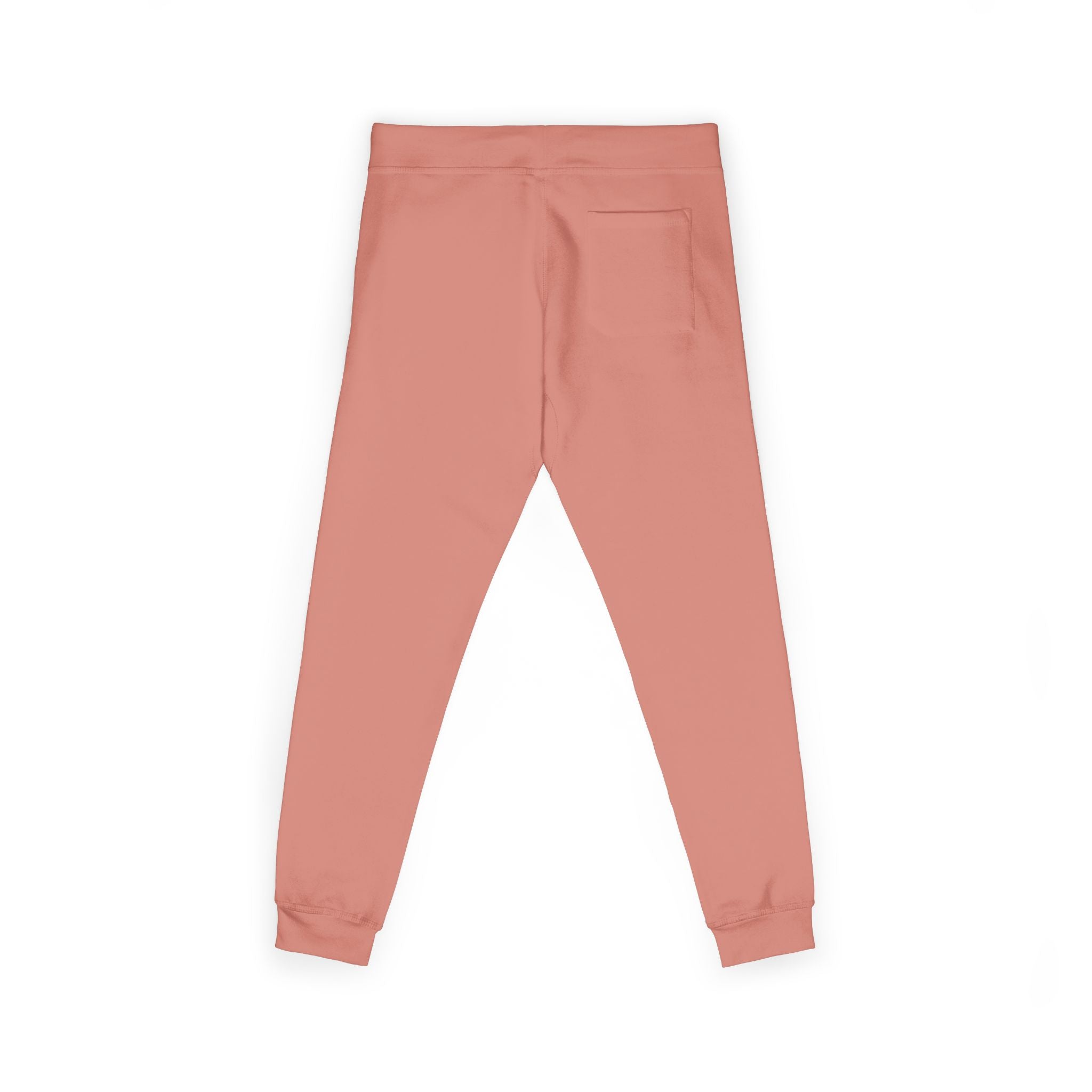 Embroidered Minimal Leaf Fleece Sweatpants — Cozy White Joggers